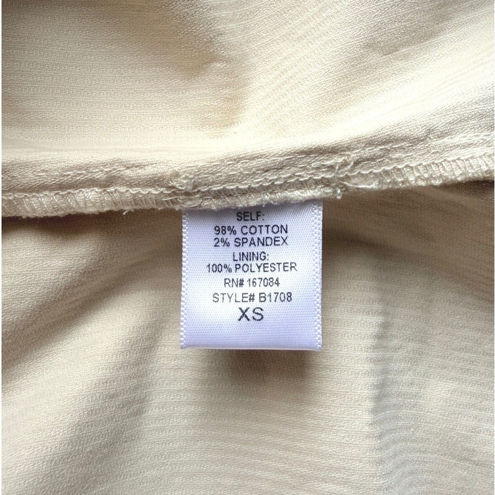 Tuckernuck Clifton Corduroy Mini Dress Cream Long Sleeve Shift XS NWT - Picture 6 of 7
